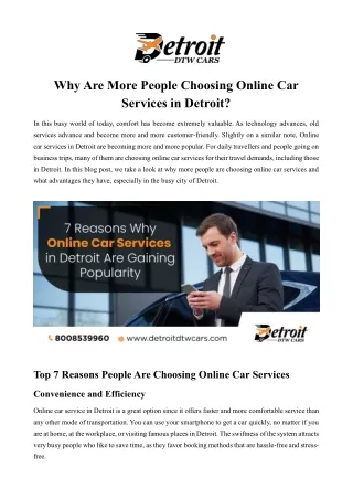 Why Are More People Choosing Online Car Services in Detroit?
