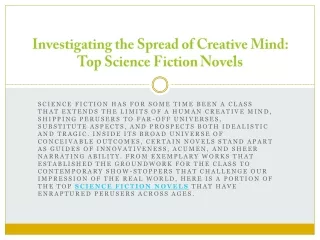 Investigating the Spread of Creative Mind Top Science Fiction Novels