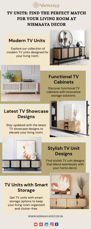 TV Units Find the Perfect Match for Your Living Room at Nismaaya Decor