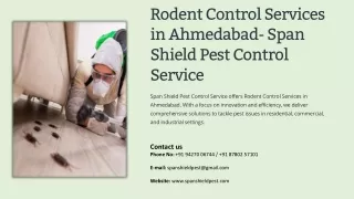 Rodent Control Services in Ahmedabad, Best Rodent Control Services in Ahmedabad