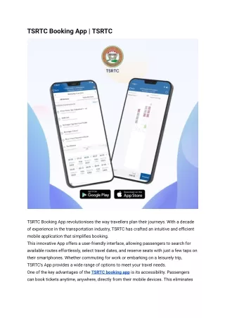 TSRTC Booking App _ TSRTC