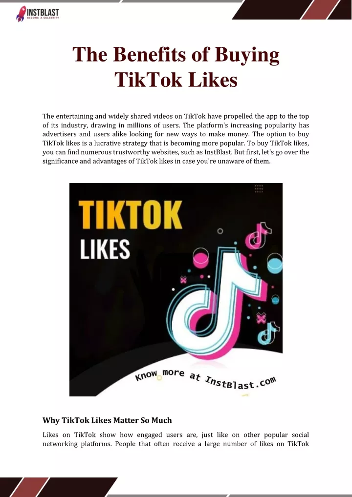 the benefits of buying tiktok likes