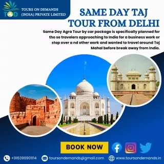 same day taj tour from delhi  day agra tour by car