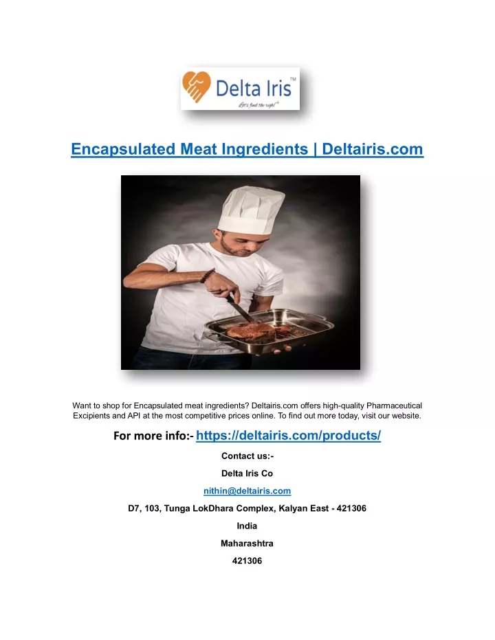 encapsulated meat ingredients deltairis com