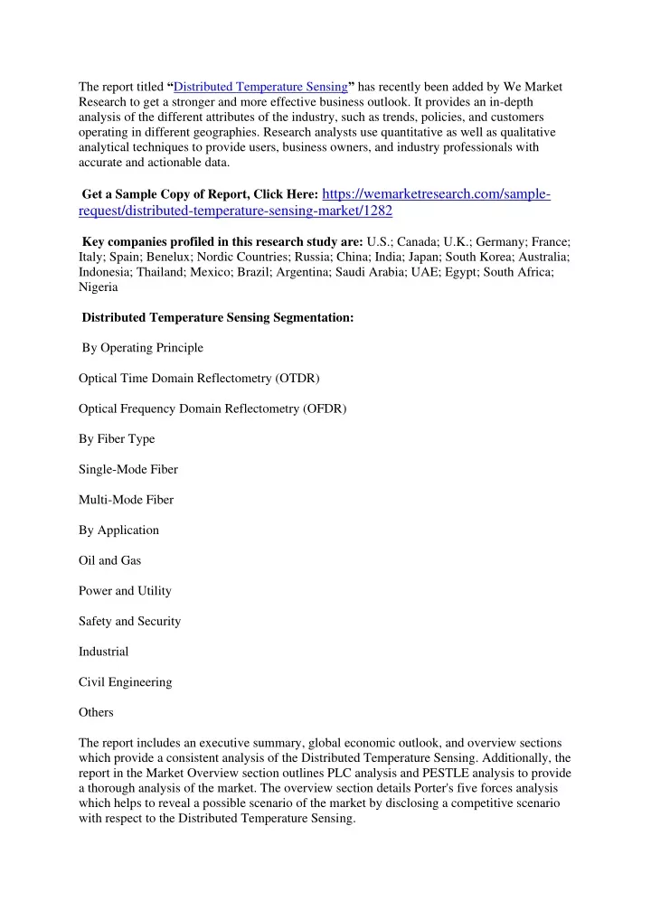 the report titled distributed temperature sensing