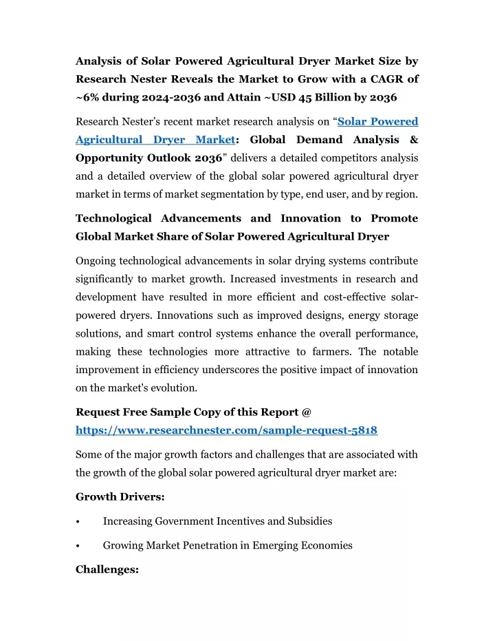 analysis of solar powered agricultural dryer