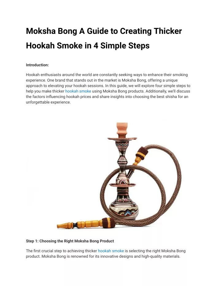 moksha bong a guide to creating thicker