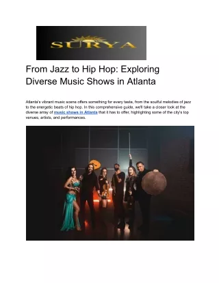 From Jazz to Hip Hop_ Exploring Diverse Music Shows in Atlanta