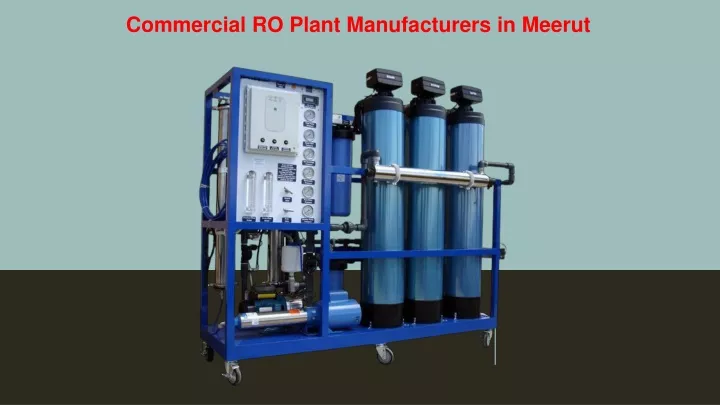 commercial ro plant manufacturers in meerut