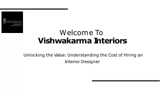Cost Of Hiring An Interior Designer | Vishwakarma Interiors