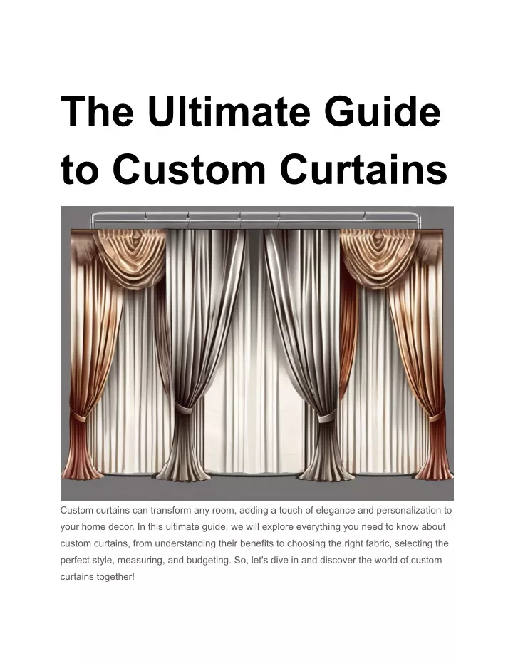 the ultimate guide to custom curtains