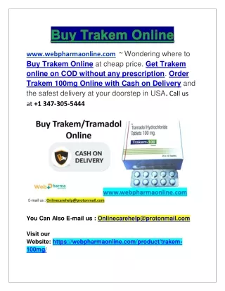 Buy Trakem Safe Online