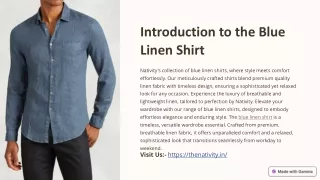 Introduction to the Blue Linen Shirt