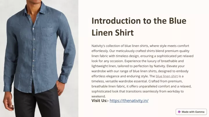 introduction to the blue linen shirt