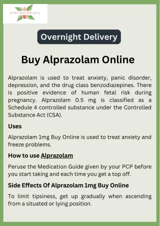 Buy Alprazolam Online