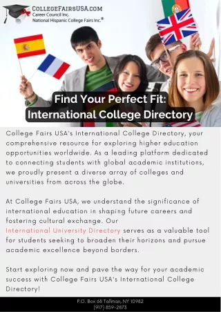 Find Your Perfect Fit: International College Directory