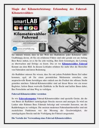 Kilometerzähler Fahrrad