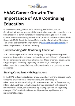 hvac career growth the importance