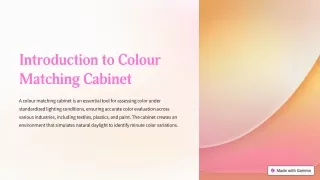 Enhancing Color Consistency: The Role of Color Matching Cabinets