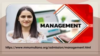 MMDU Admission Programs in Management