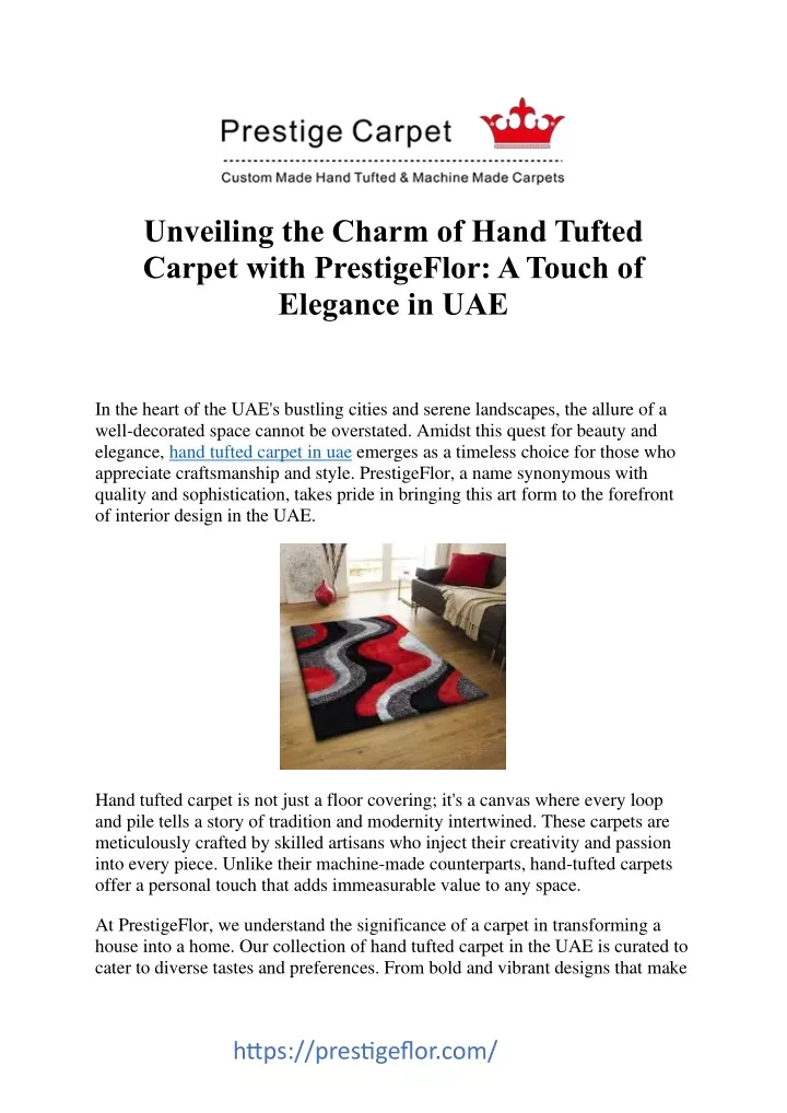 unveiling the charm of hand tufted carpet with