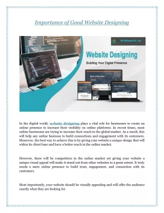 Importance of Good Website Designing