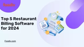 Top 5 Restaurant Billing Software for 2024