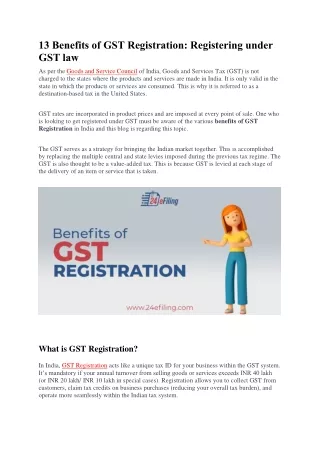 13 benefits of gst registration registering under