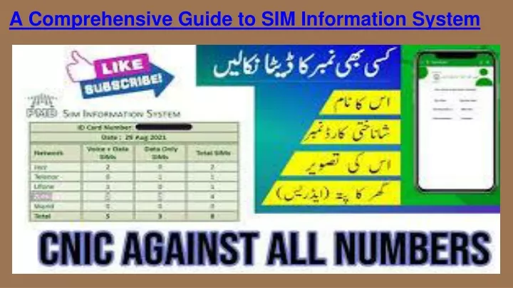 a comprehensive guide to sim information system