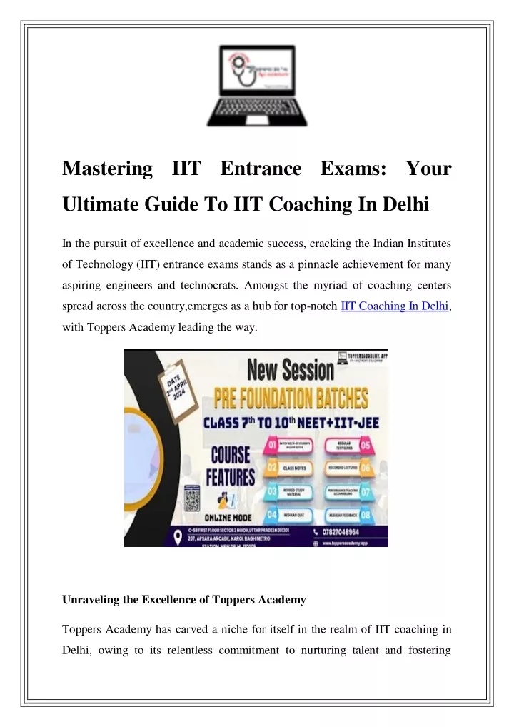 mastering iit entrance exams your