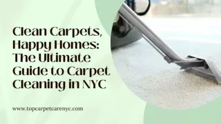 Ultimate Guide to Professional Carpet Cleaning in NYC - Carpet Cleaning NYC