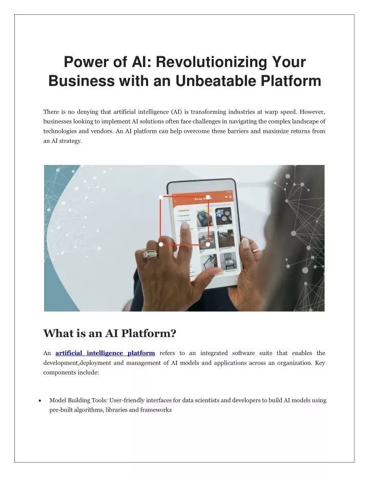 power of ai revolutionizing your business with