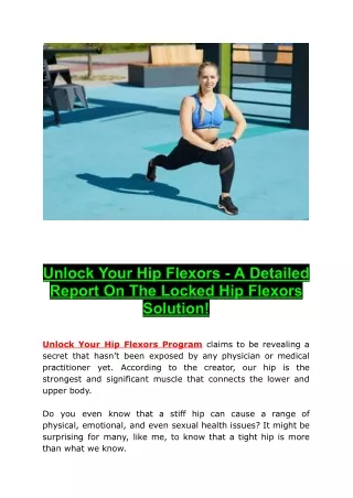 A Detailed Report On The Locked Hip Flexors Solution!