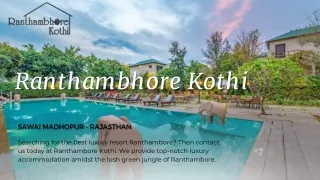 Hotels Near Ranthambore National Park