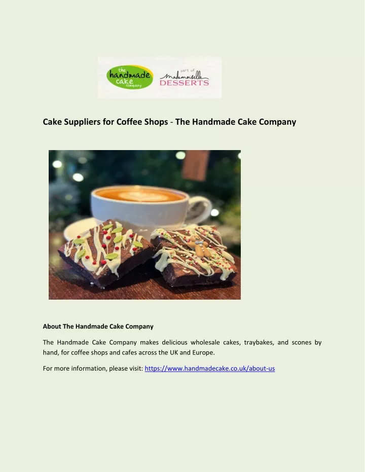 cake suppliers for coffee shops the handmade cake