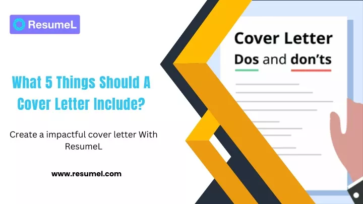 what 5 things should a cover letter include