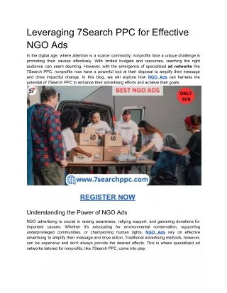 leveraging 7search ppc for effective ngo ads