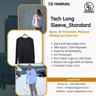 Nylon, UV Protectant Tech Long Sleeve