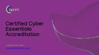 Certified Cyber Essentials Accreditation Sprint Infinity