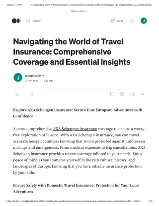 Navigating the World of Travel Insurance_ Comprehensive Coverage and Essential Insights