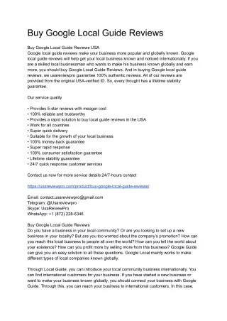 buy google local guide reviews