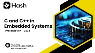 C and C ++   in Embedded Systems