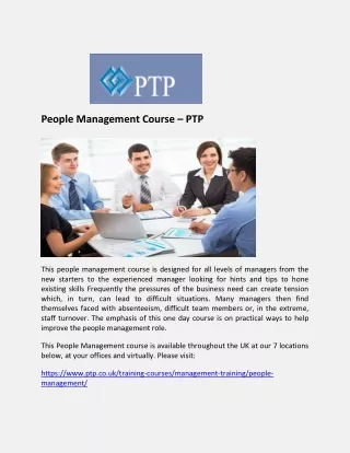 People Management Course – PTP