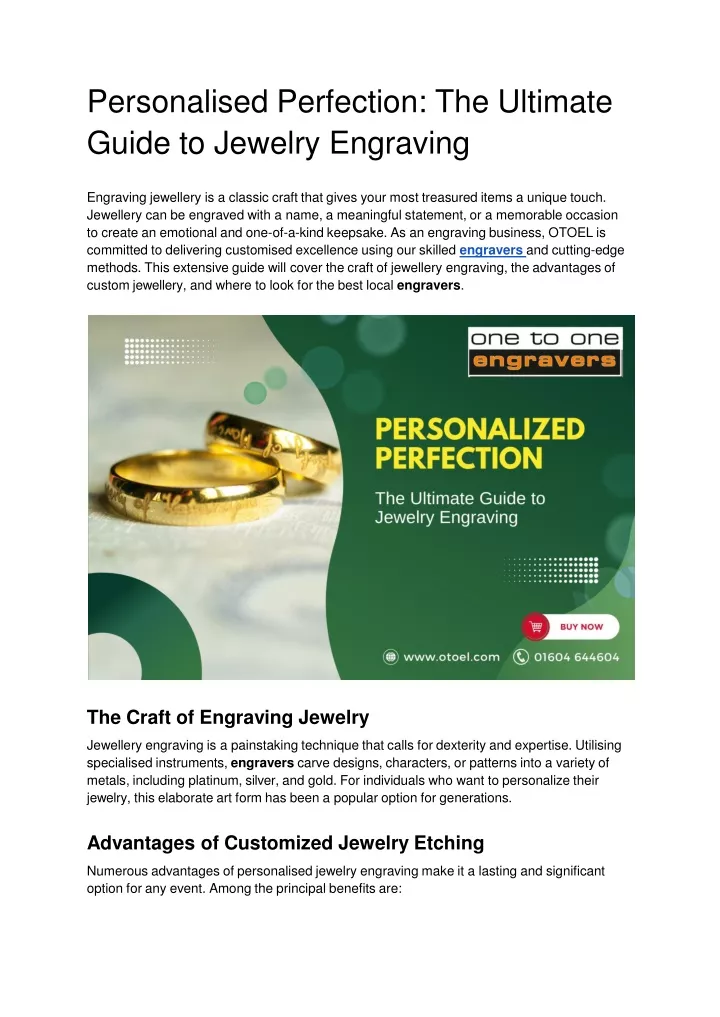personalised perfection the ultimate guide to jewelry engraving