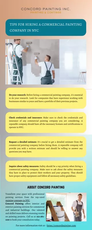 Tips for Hiring a Commercial Painting Company in NYC