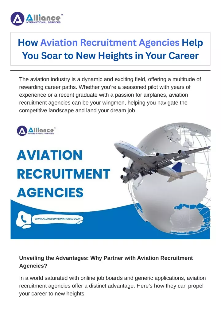 how aviation recruitment agencies help you soar