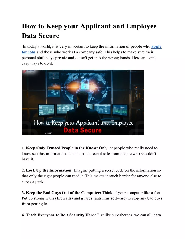 how to keep your applicant and employee data