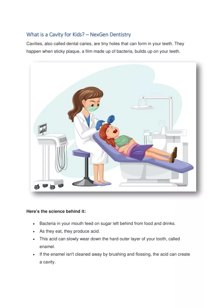 what is a cavity for kids what is a cavity