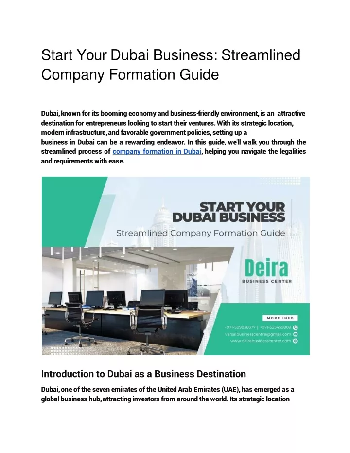 start your dubai business streamlined company formation guide