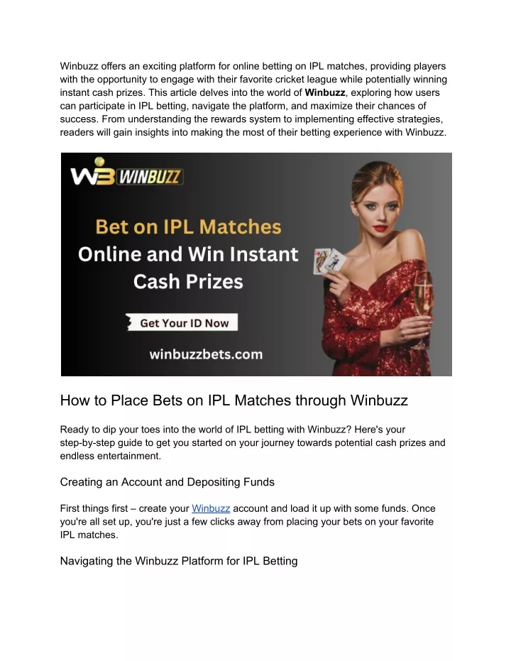 winbuzz offers an exciting platform for online